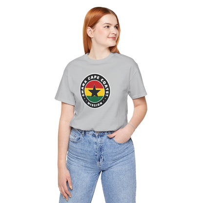 Ghana Cape Coast Mission Flag Logo (Black Border) T-shirt - Latter-Day Saint LDS Missionary Gift - Book of Mormon