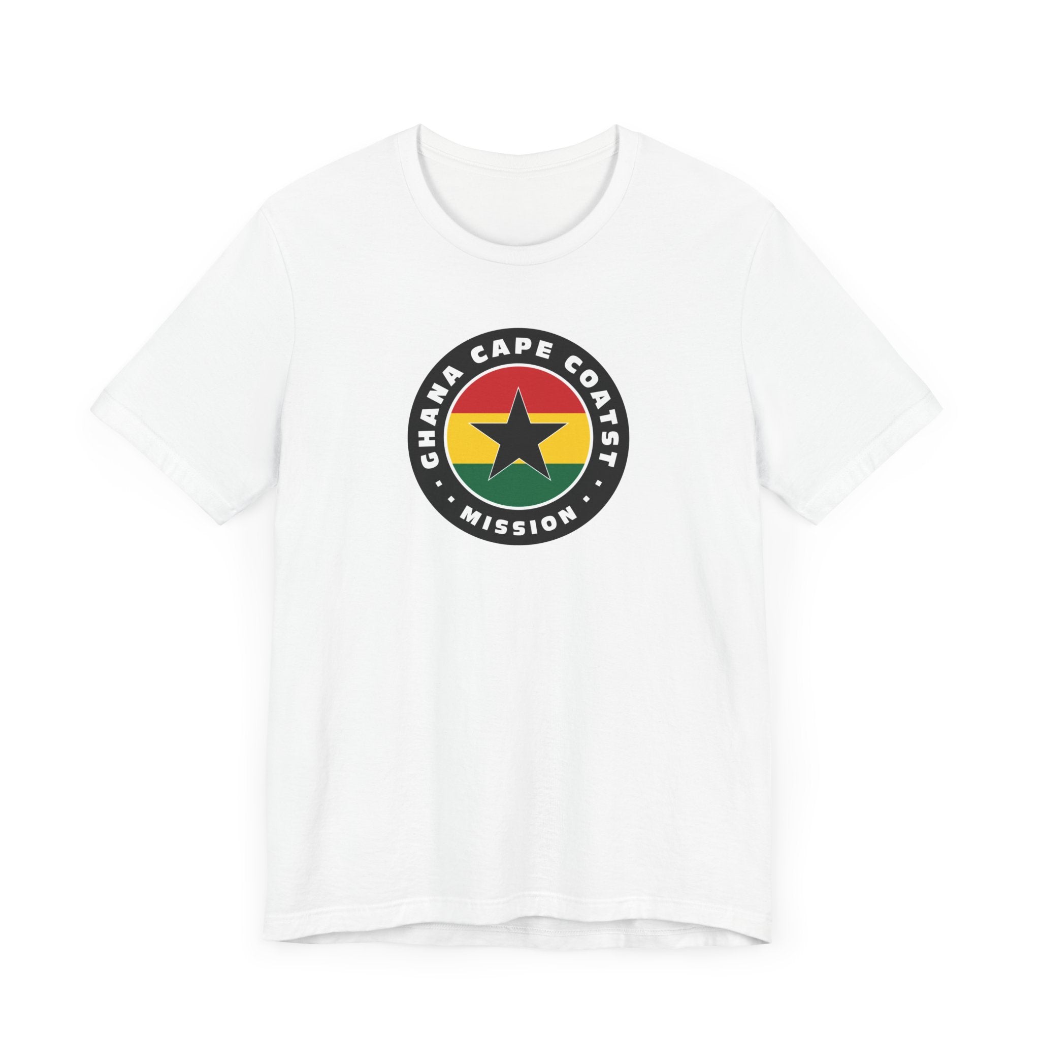 Ghana Cape Coast Mission Flag Logo (Black Border) T-shirt - Latter-Day Saint LDS Missionary Gift - Book of Mormon