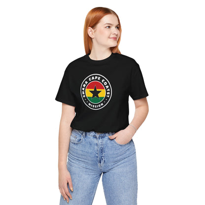 Ghana Cape Coast Mission Flag Logo (Black Border) T-shirt - Latter-Day Saint LDS Missionary Gift - Book of Mormon