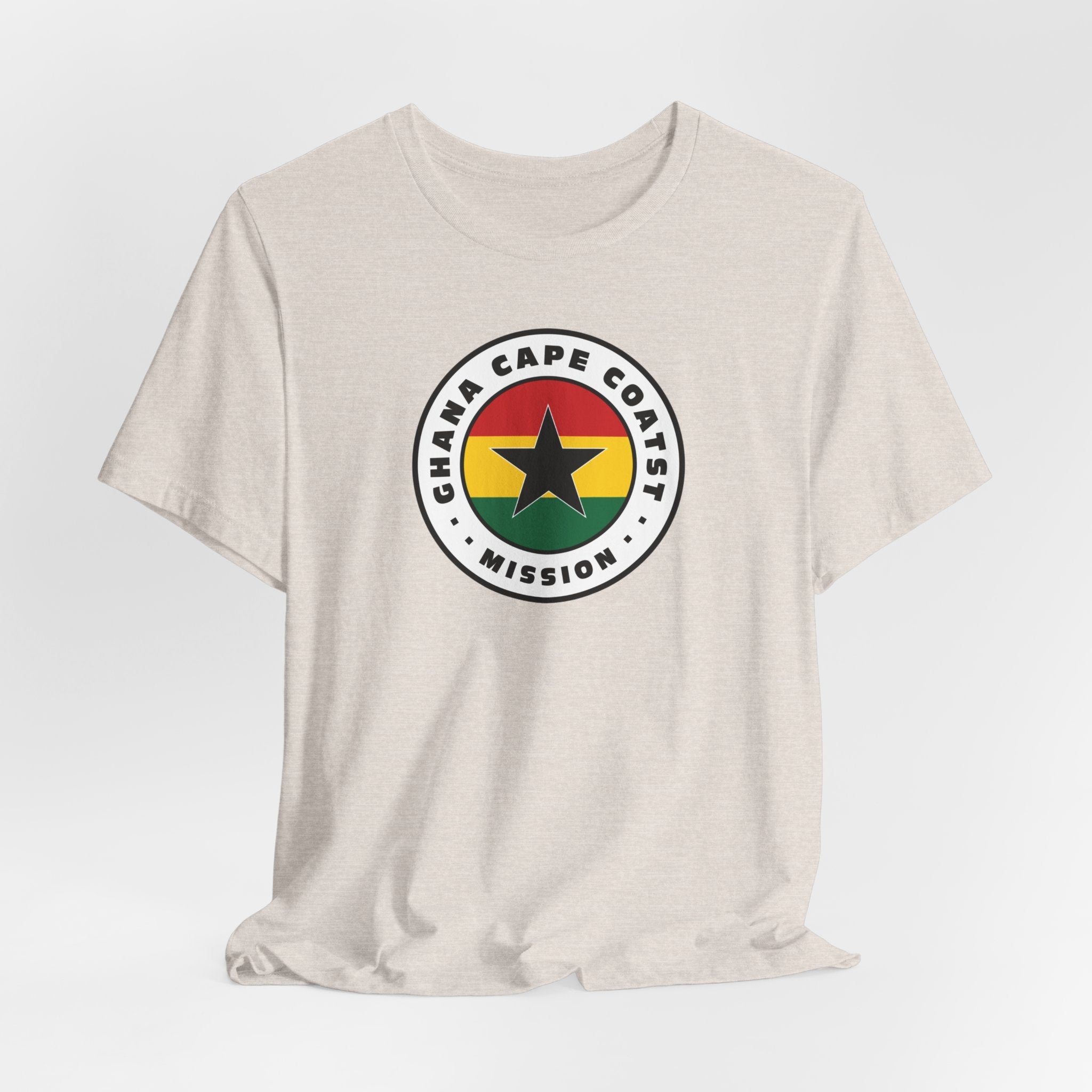 Ghana Cape Coast Mission Flag Logo (White Border) T-shirt - Latter-Day Saint LDS Missionary Gift - Book of Mormon