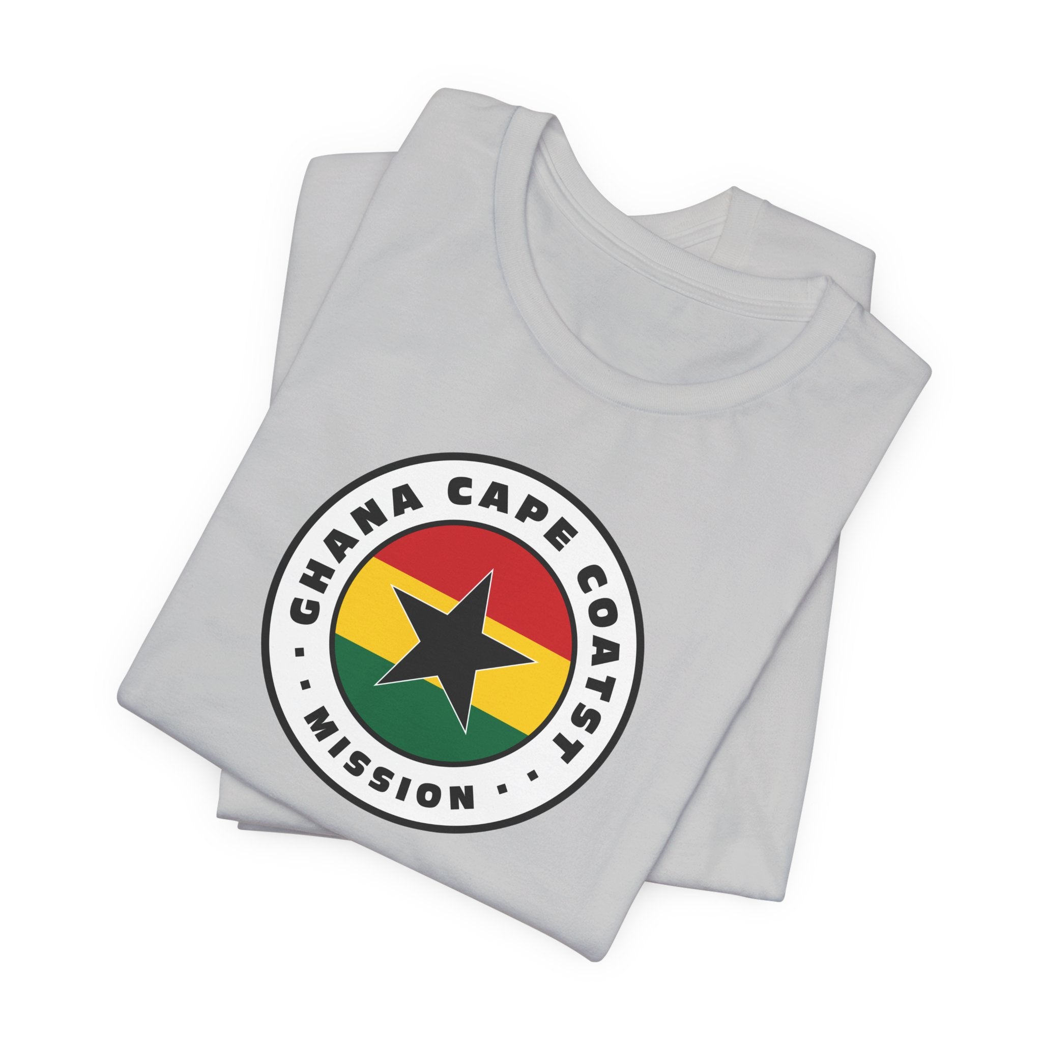 Ghana Cape Coast Mission Flag Logo (White Border) T-shirt - Latter-Day Saint LDS Missionary Gift - Book of Mormon