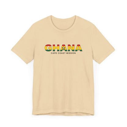 Ghana Cape Coast Mission Flag Title T-shirt - Latter-Day Saint LDS Missionary Gift - Book of Mormon