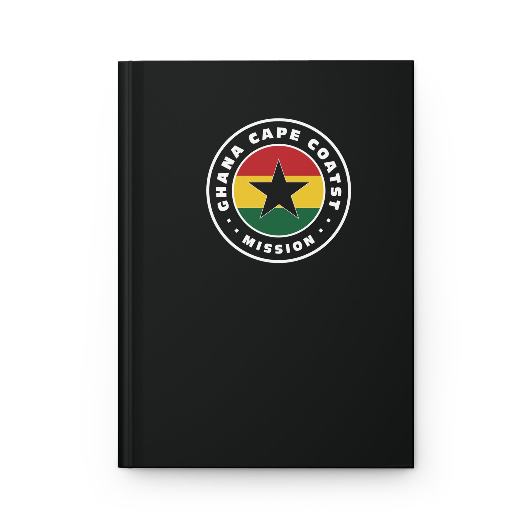 Ghana Cape Coast Mission Logo Design Black Hardcover Journal Matte - Latter-Day Saint LDS Missionary Gift - Book of Mormon