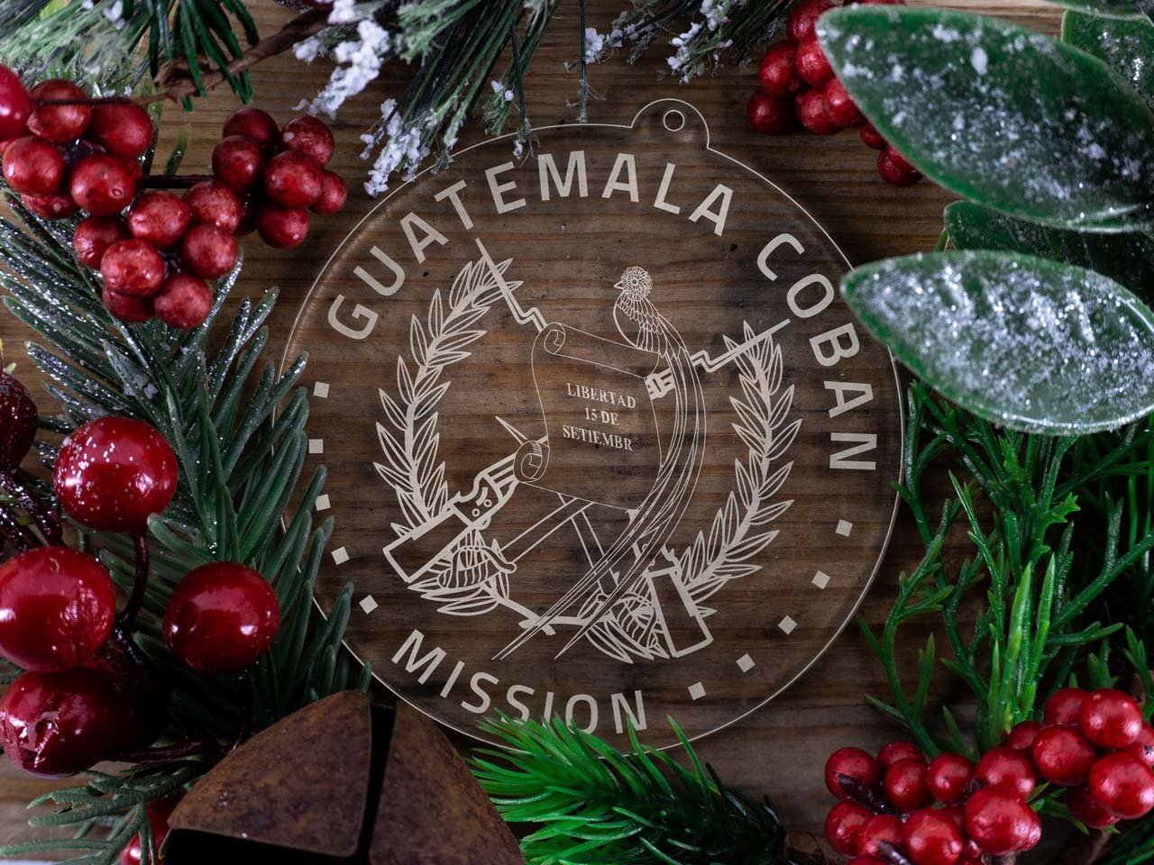 Guatemala Coban Mission Christmas Ornament - Latter-Day Saint LDS Missionary Gift - Book of Mormon