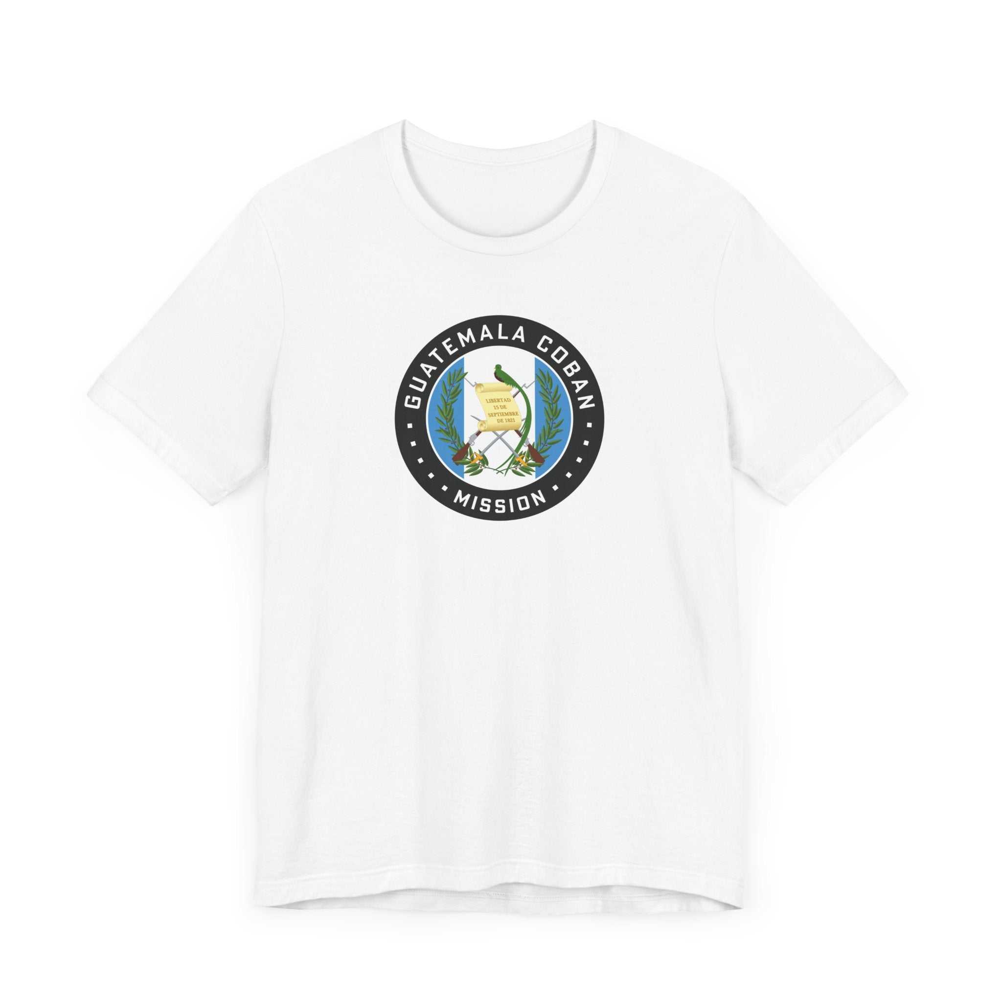 Guatemala Coban Mission Flag Logo (Black Border) T-shirt - Latter-Day Saint LDS Missionary Gift - Book of Mormon