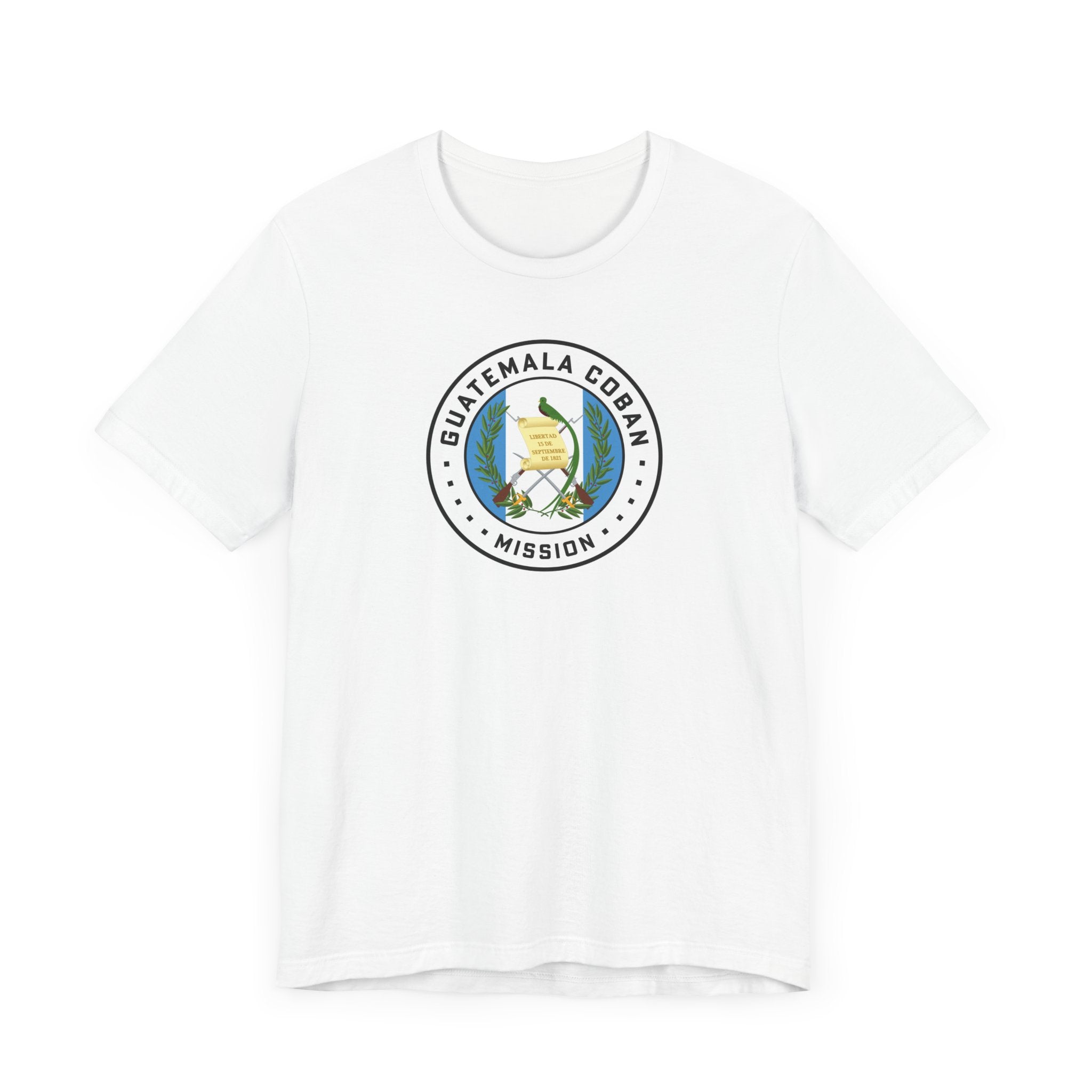 Guatemala Coban Mission Flag Logo (White Border) T-shirt - Latter-Day Saint LDS Missionary Gift - Book of Mormon