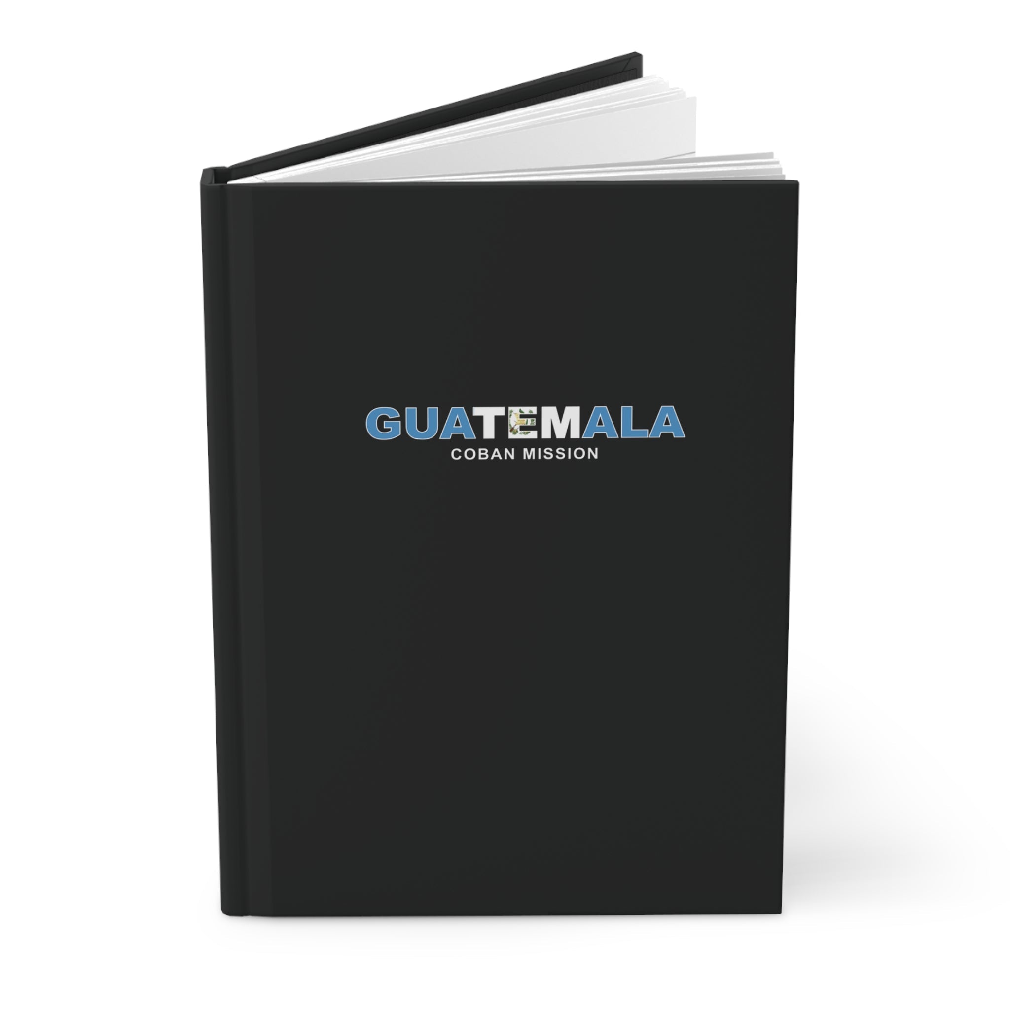 Guatemala Coban Mission Flag Title Black Hardcover Journal Matte - Latter-Day Saint LDS Missionary Gift - Book of Mormon