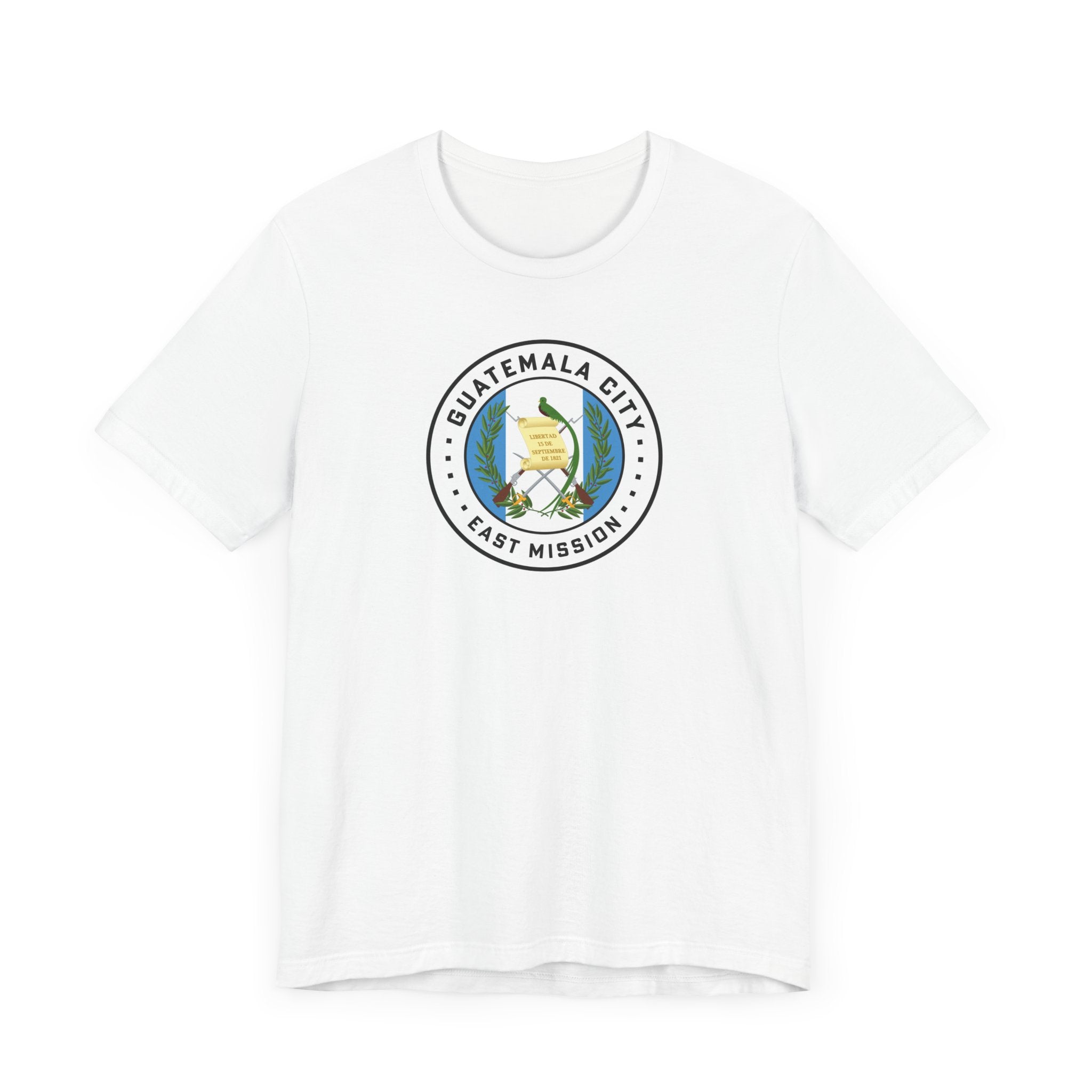 Guatemala Guatemala City East Mission Flag Logo (White Border) T-shirt - Latter-Day Saint LDS Missionary Gift - Book of Mormon