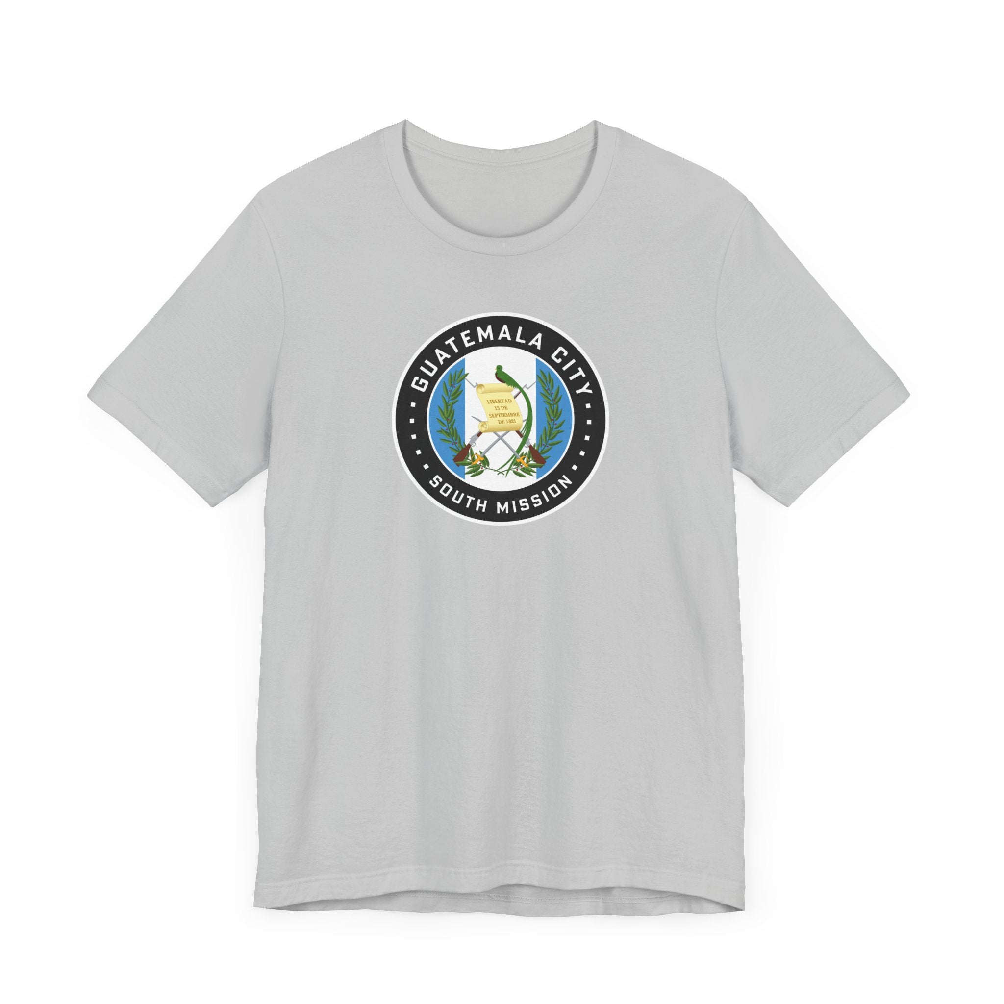 Guatemala Guatemala City South Mission Flag Logo (Black Border) T-shirt - Latter-Day Saint LDS Missionary Gift - Book of Mormon