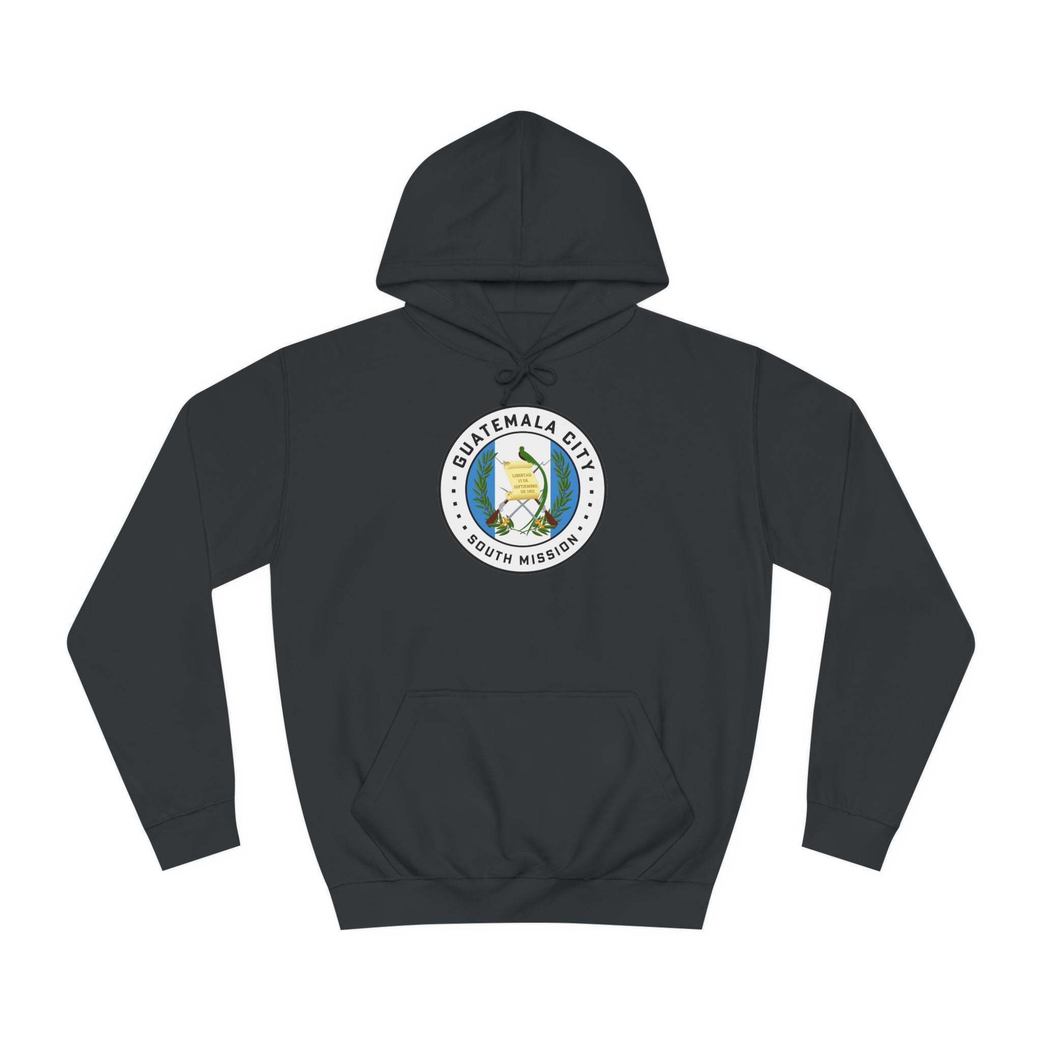 Guatemala Guatemala City South Mission Flag Logo (White Border) College Hoodie - Latter-Day Saint LDS Missionary Gift - Book of Mormon