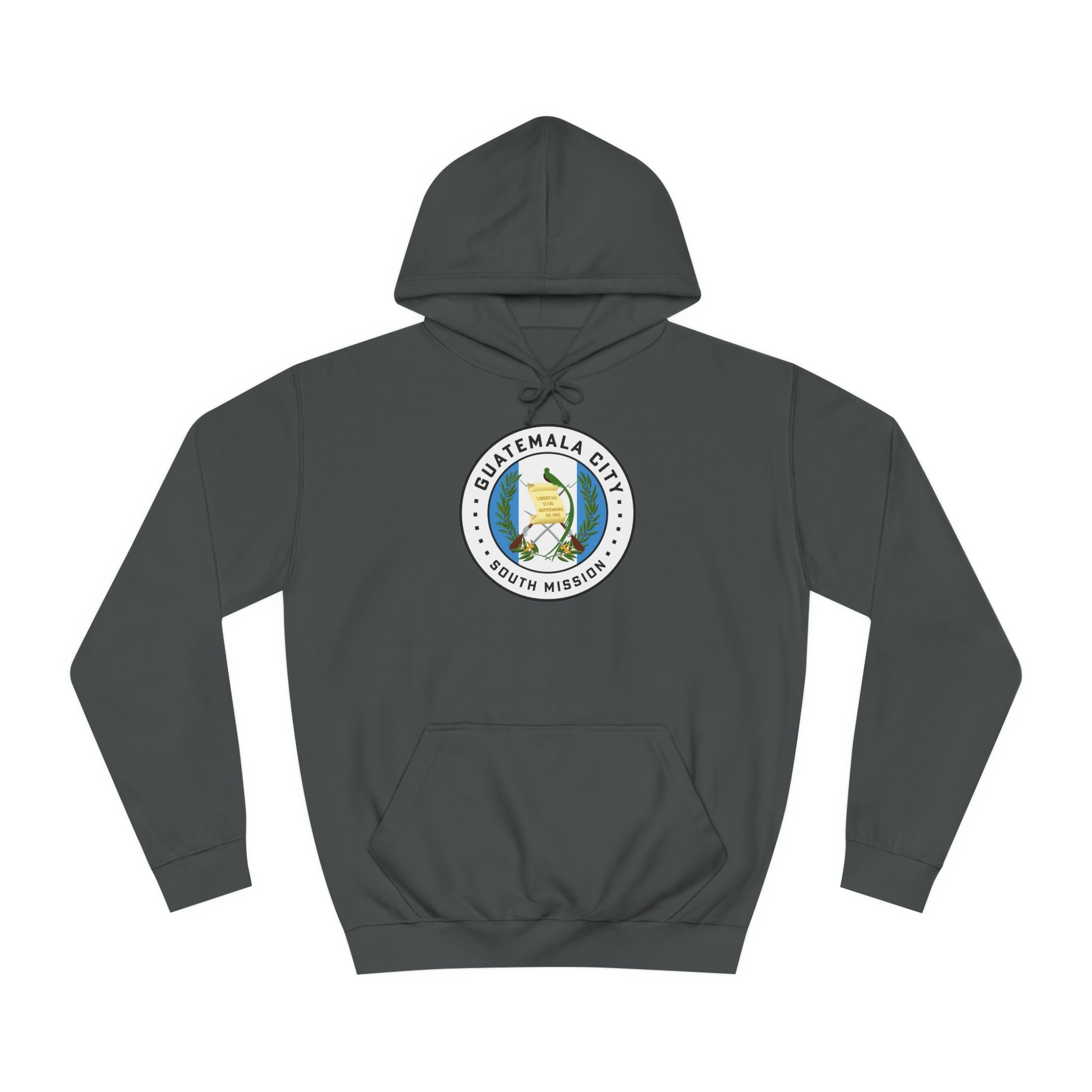 Guatemala Guatemala City South Mission Flag Logo (White Border) College Hoodie - Latter-Day Saint LDS Missionary Gift - Book of Mormon