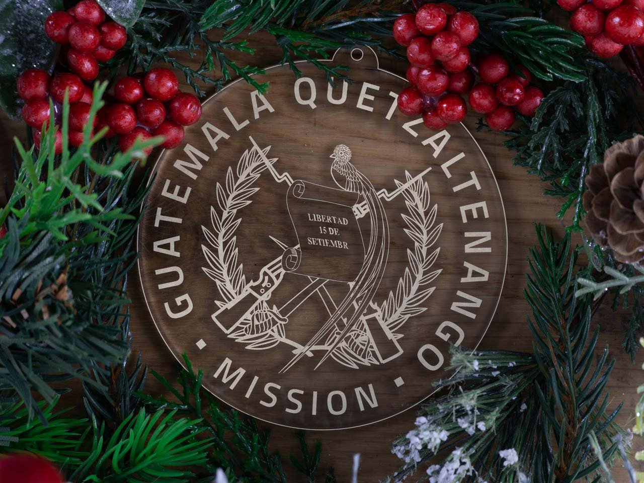 Guatemala Quetzaltenango Mission Christmas Ornament - Latter-Day Saint LDS Missionary Gift - Book of Mormon