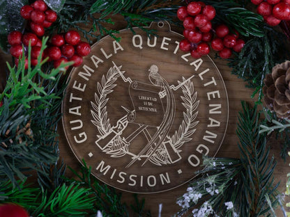 Guatemala Quetzaltenango Mission Christmas Ornament - Latter-Day Saint LDS Missionary Gift - Book of Mormon