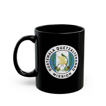 Guatemala Quetzaltenango Mission Circular Flag Black Ceramic Mug - Latter-Day Saint LDS Missionary Gift - Book of Mormon