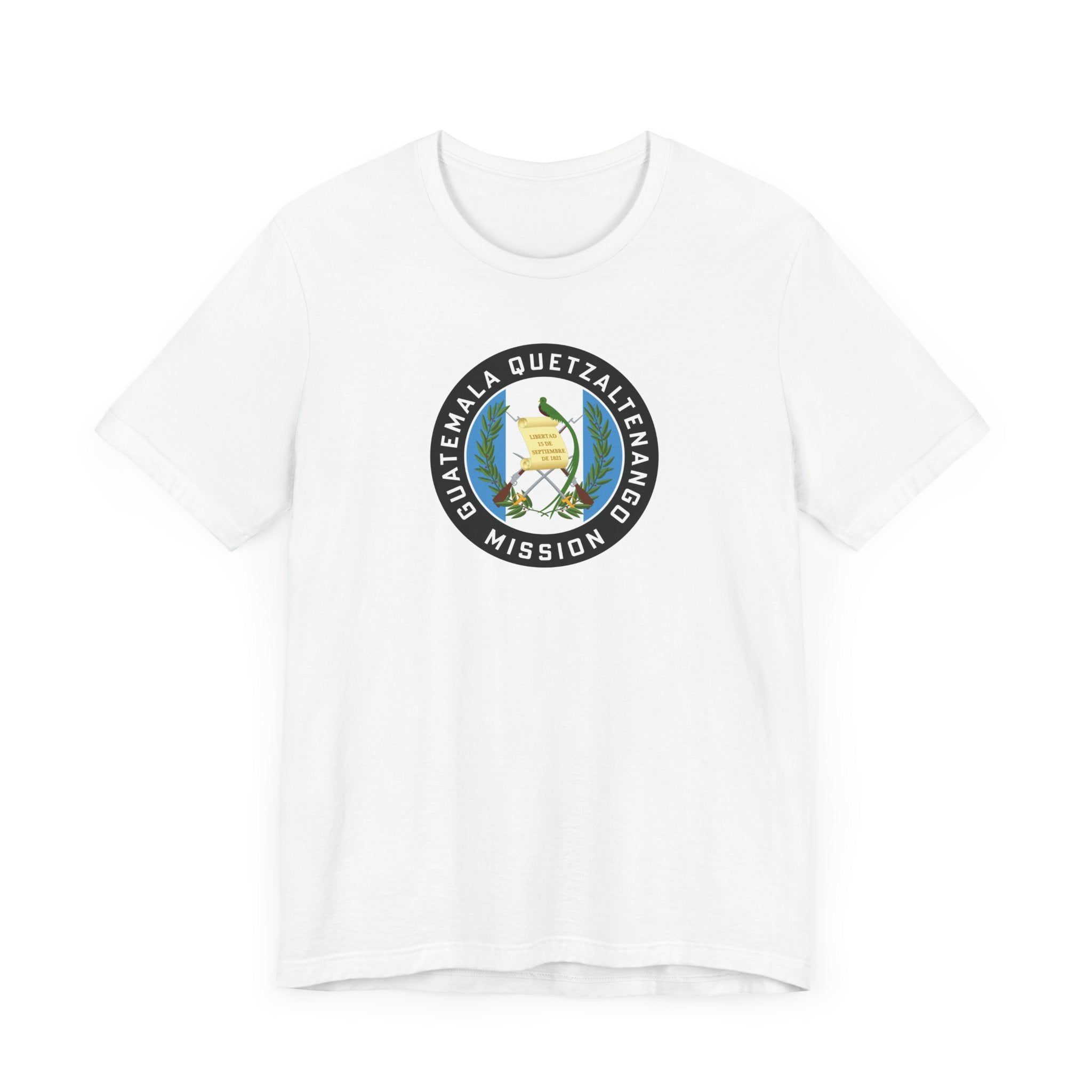 Guatemala Quetzaltenango Mission Flag Logo (Black Border) T-shirt - Latter-Day Saint LDS Missionary Gift - Book of Mormon