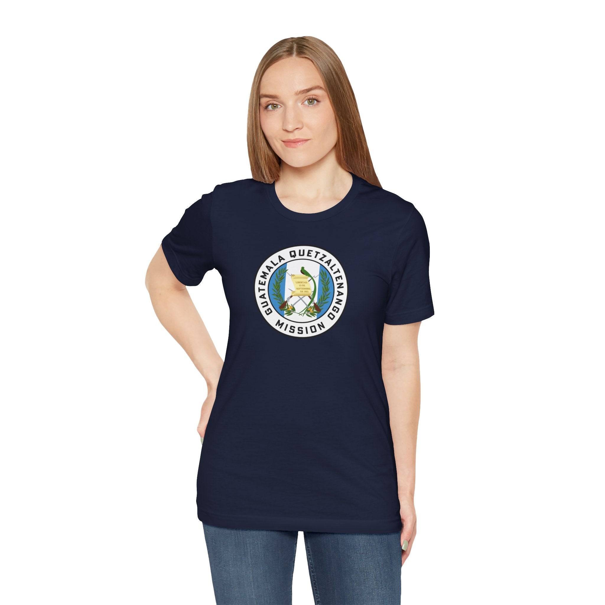 Guatemala Quetzaltenango Mission Flag Logo (White Border) T-shirt - Latter-Day Saint LDS Missionary Gift - Book of Mormon