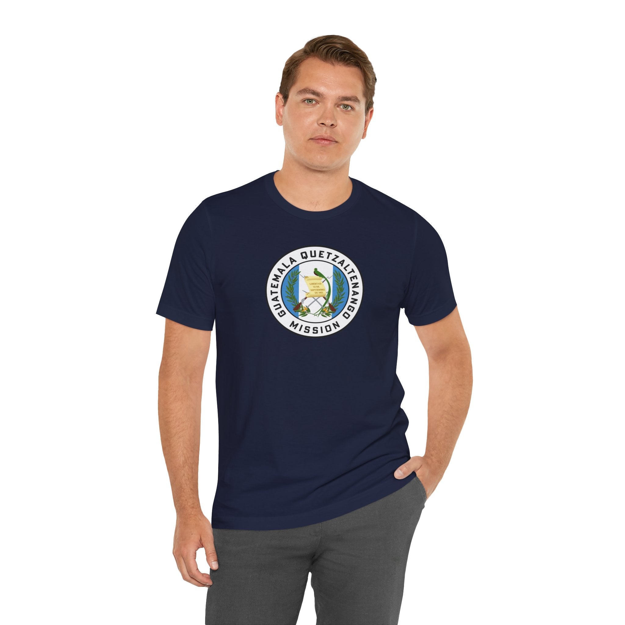 Guatemala Quetzaltenango Mission Flag Logo (White Border) T-shirt - Latter-Day Saint LDS Missionary Gift - Book of Mormon