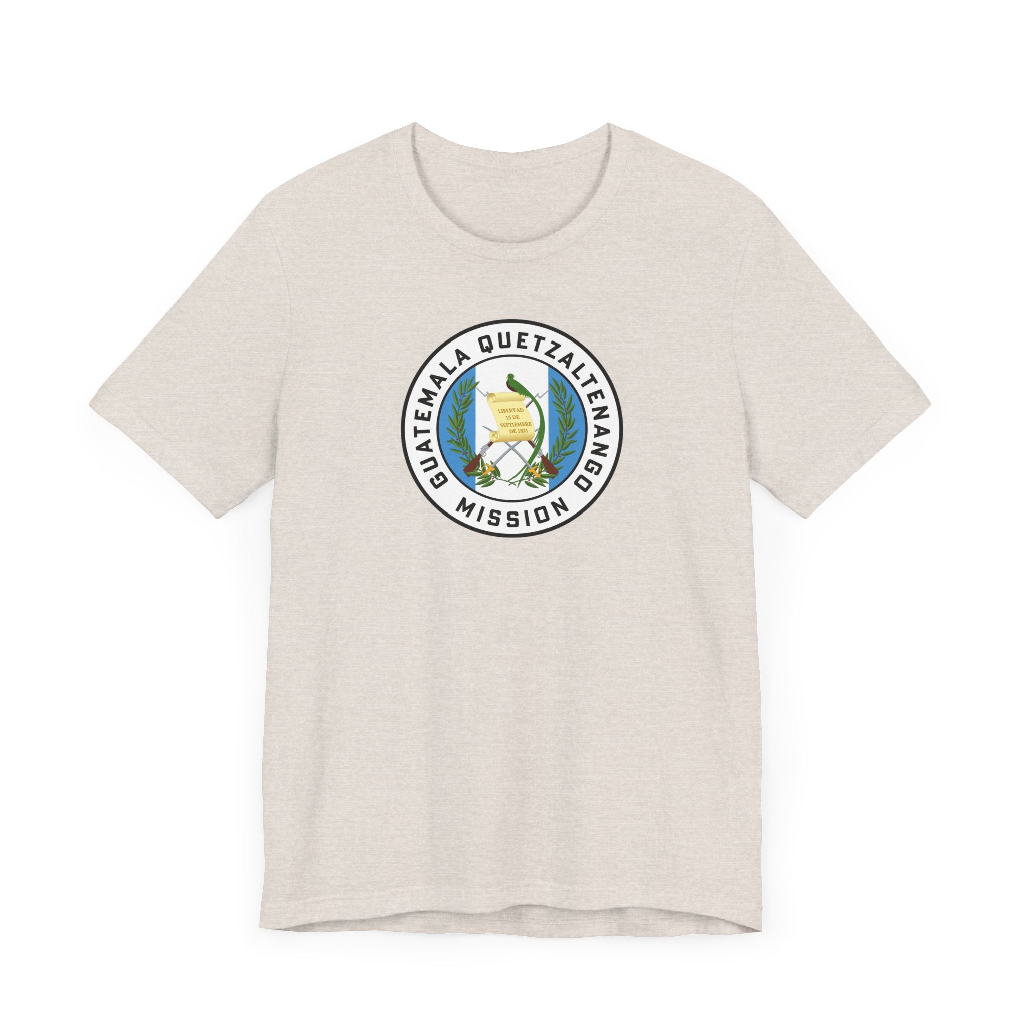 Guatemala Quetzaltenango Mission Flag Logo (White Border) T-shirt - Latter-Day Saint LDS Missionary Gift - Book of Mormon