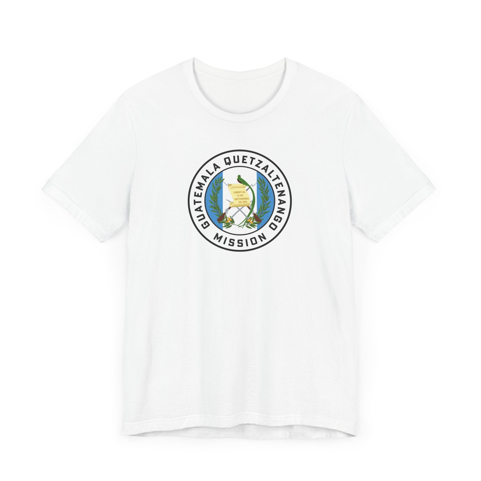 Guatemala Quetzaltenango Mission Flag Logo (White Border) T-shirt - Latter-Day Saint LDS Missionary Gift - Book of Mormon