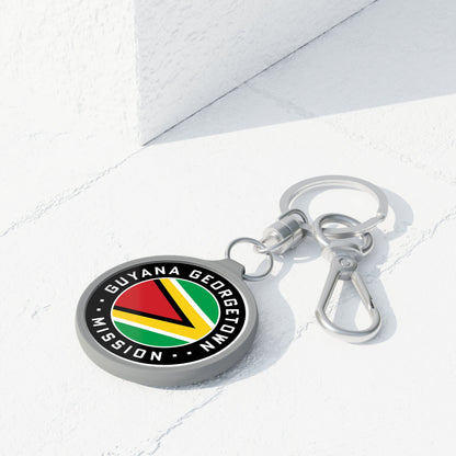 Guyana Georgetown Mission Circle Flag Key Tag - Latter-Day Saint LDS Missionary Gift - Book of Mormon