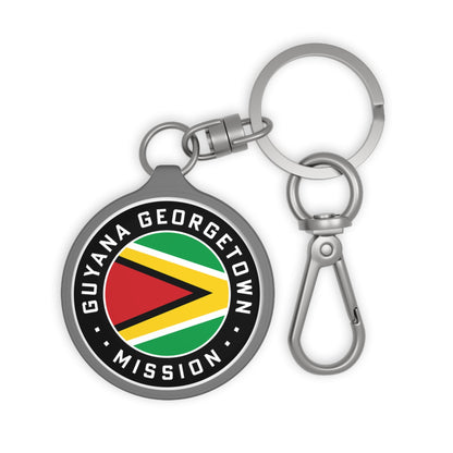 Guyana Georgetown Mission Circle Flag Key Tag - Latter-Day Saint LDS Missionary Gift - Book of Mormon