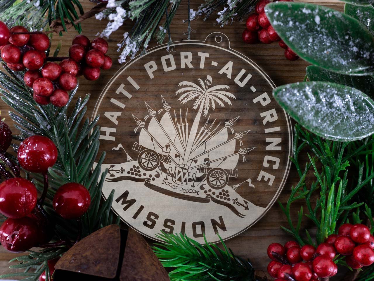 Haiti Port-au-Prince Mission Christmas Ornament - Latter-Day Saint LDS Missionary Gift - Book of Mormon