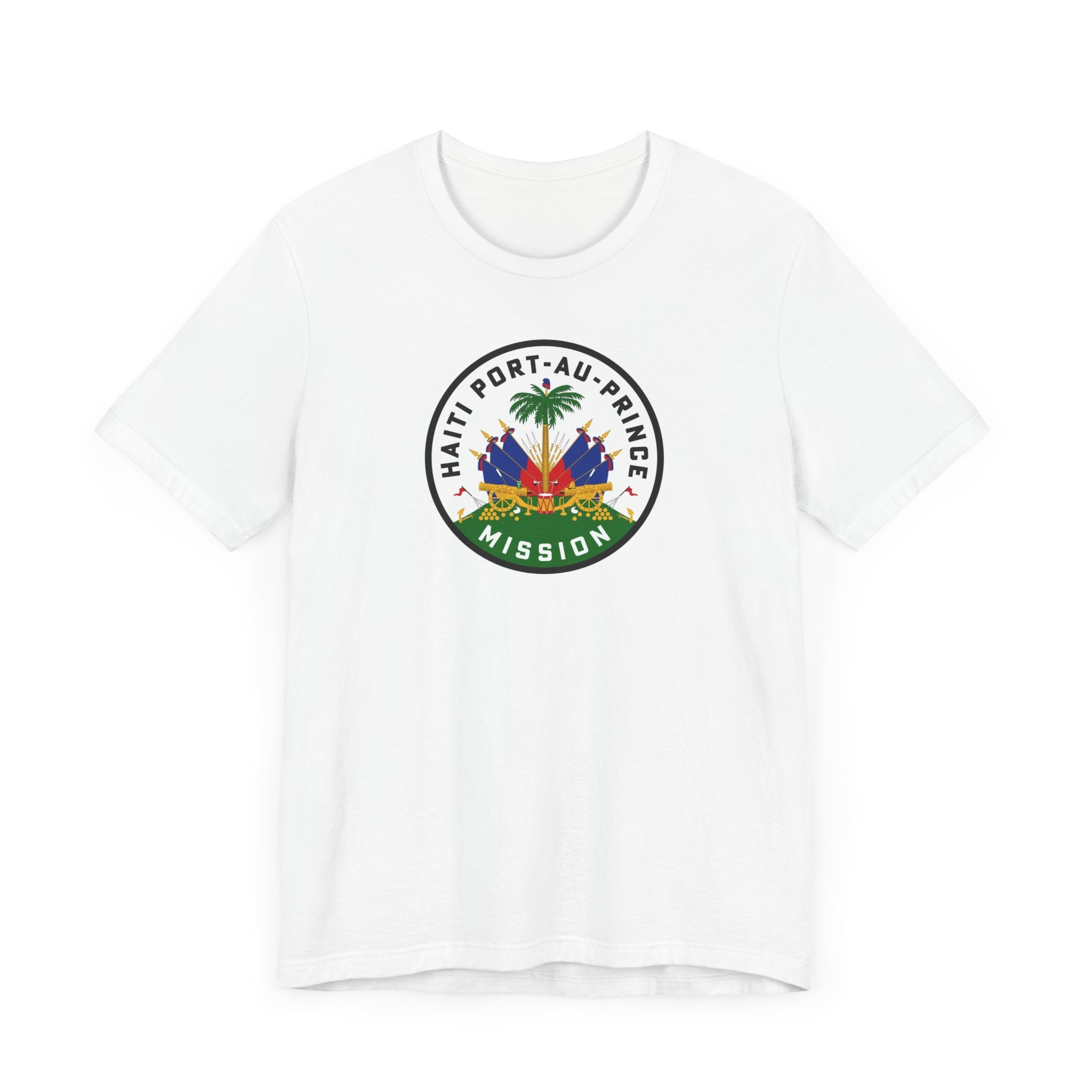 Haiti Port-au-Prince Mission Flag Logo (White Border) T-shirt - Latter-Day Saint LDS Missionary Gift - Book of Mormon