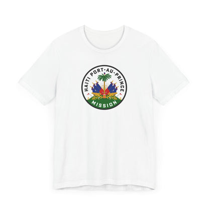 Haiti Port-au-Prince Mission Flag Logo (White Border) T-shirt - Latter-Day Saint LDS Missionary Gift - Book of Mormon