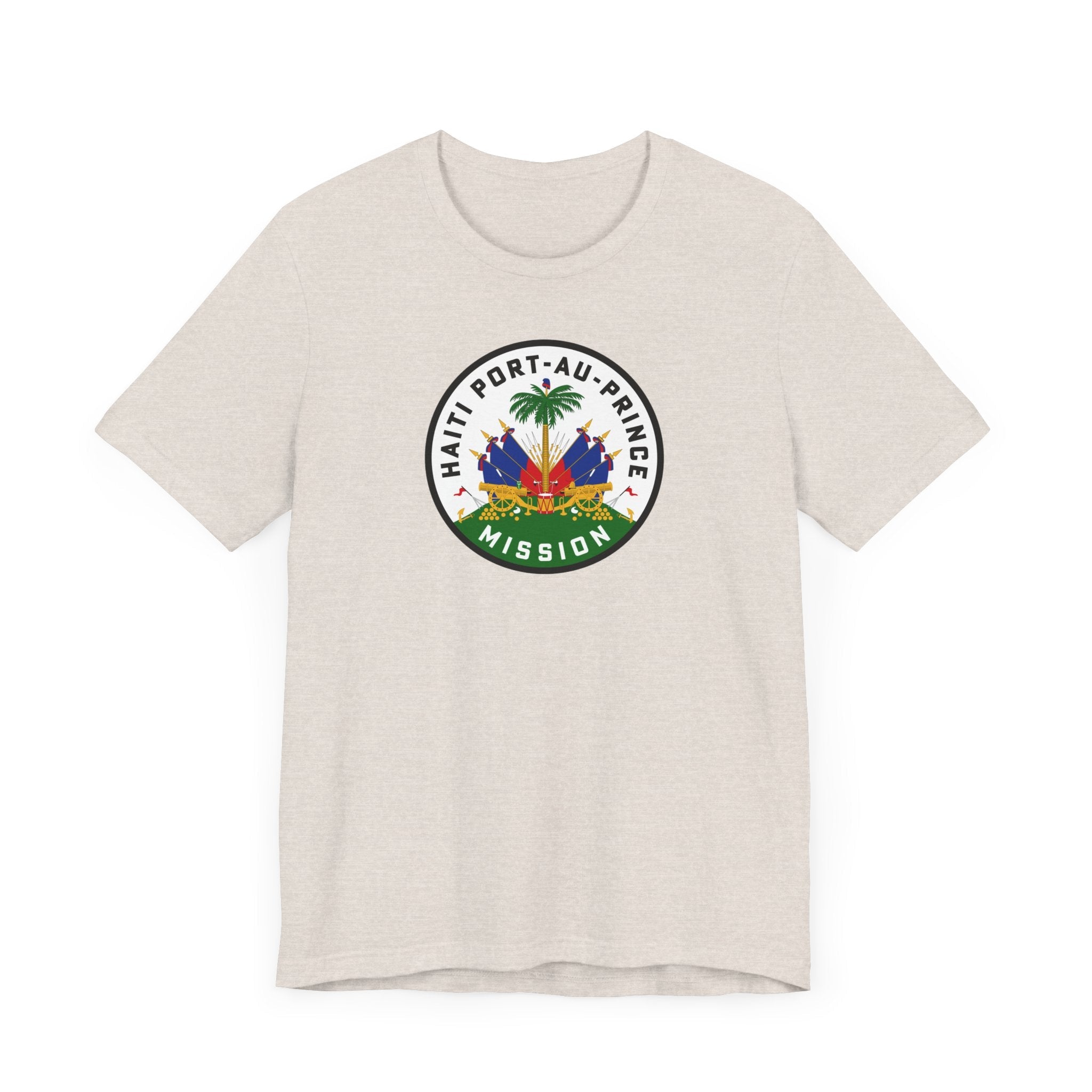 Haiti Port-au-Prince Mission Flag Logo (White Border) T-shirt - Latter-Day Saint LDS Missionary Gift - Book of Mormon