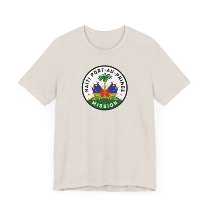 Haiti Port-au-Prince Mission Flag Logo (White Border) T-shirt - Latter-Day Saint LDS Missionary Gift - Book of Mormon