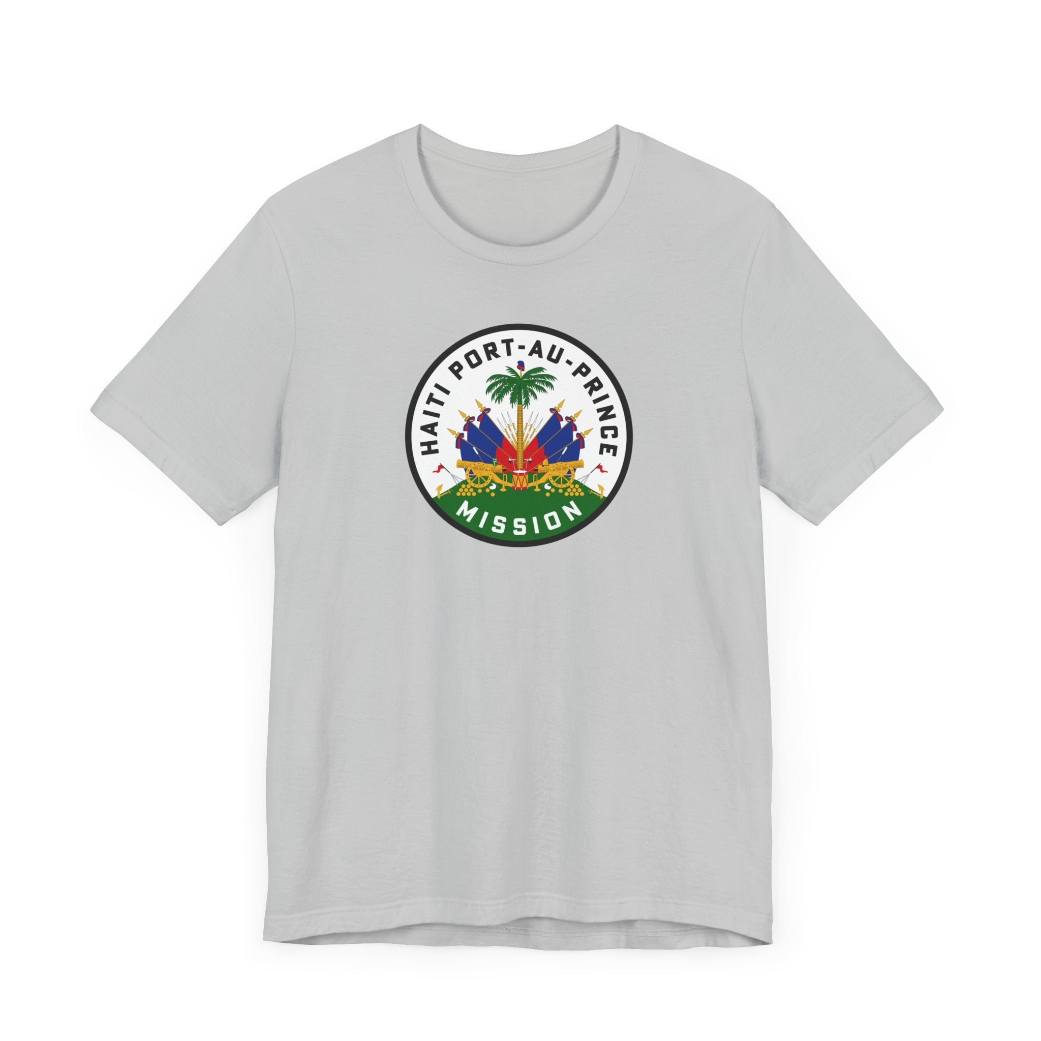 Haiti Port-au-Prince Mission Flag Logo (White Border) T-shirt - Latter-Day Saint LDS Missionary Gift - Book of Mormon