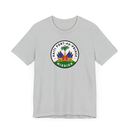 Haiti Port-au-Prince Mission Flag Logo (White Border) T-shirt - Latter-Day Saint LDS Missionary Gift - Book of Mormon