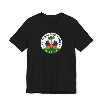 Haiti Port-au-Prince Mission Flag Logo (White Border) T-shirt - Latter-Day Saint LDS Missionary Gift - Book of Mormon