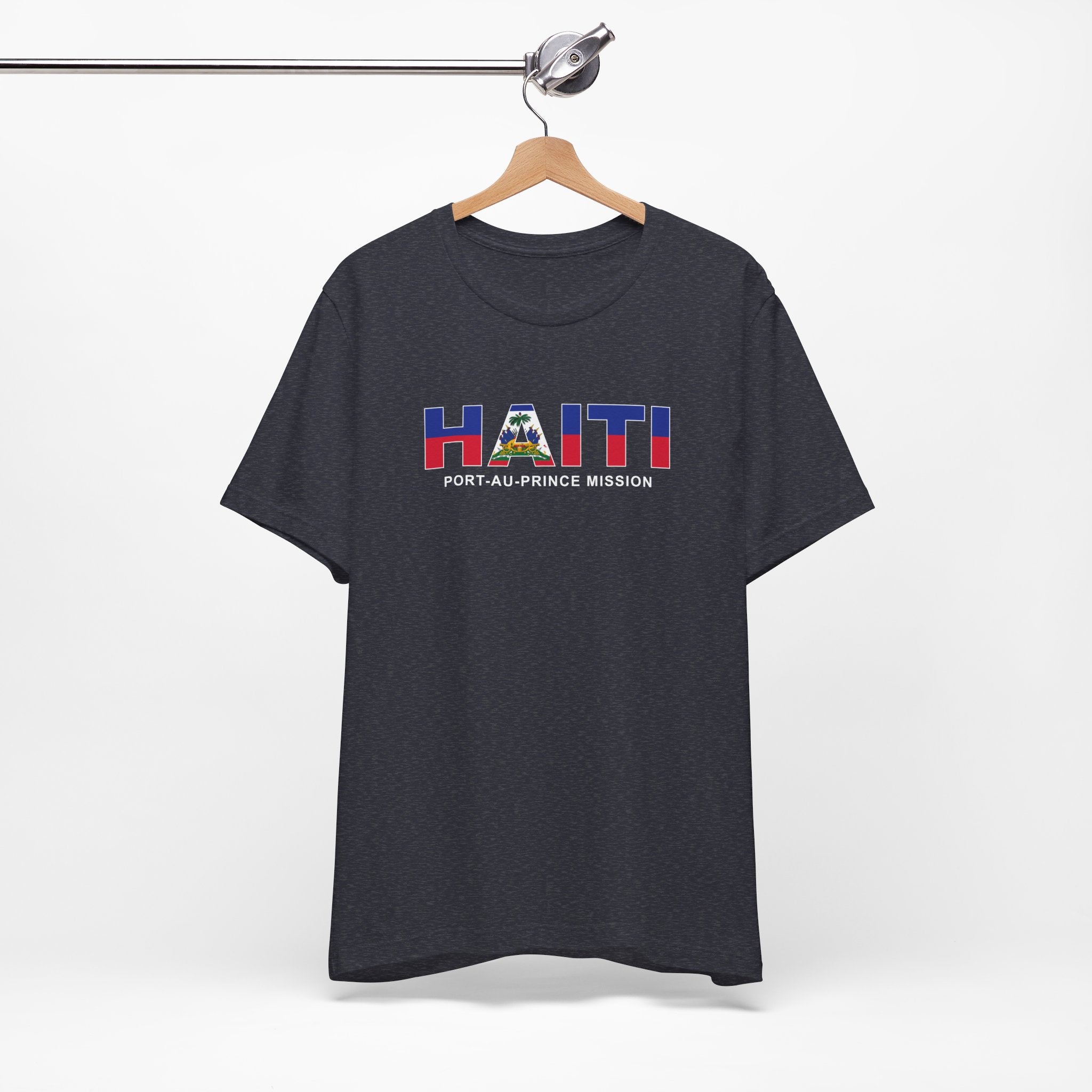 Haiti Port-au-Prince Mission Flag Title T-shirt - Latter-Day Saint LDS Missionary Gift - Book of Mormon