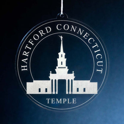 Hartford Connecticut Temple Christmas Ornament - Latter-Day Saint LDS Missionary Gift - Book of Mormon