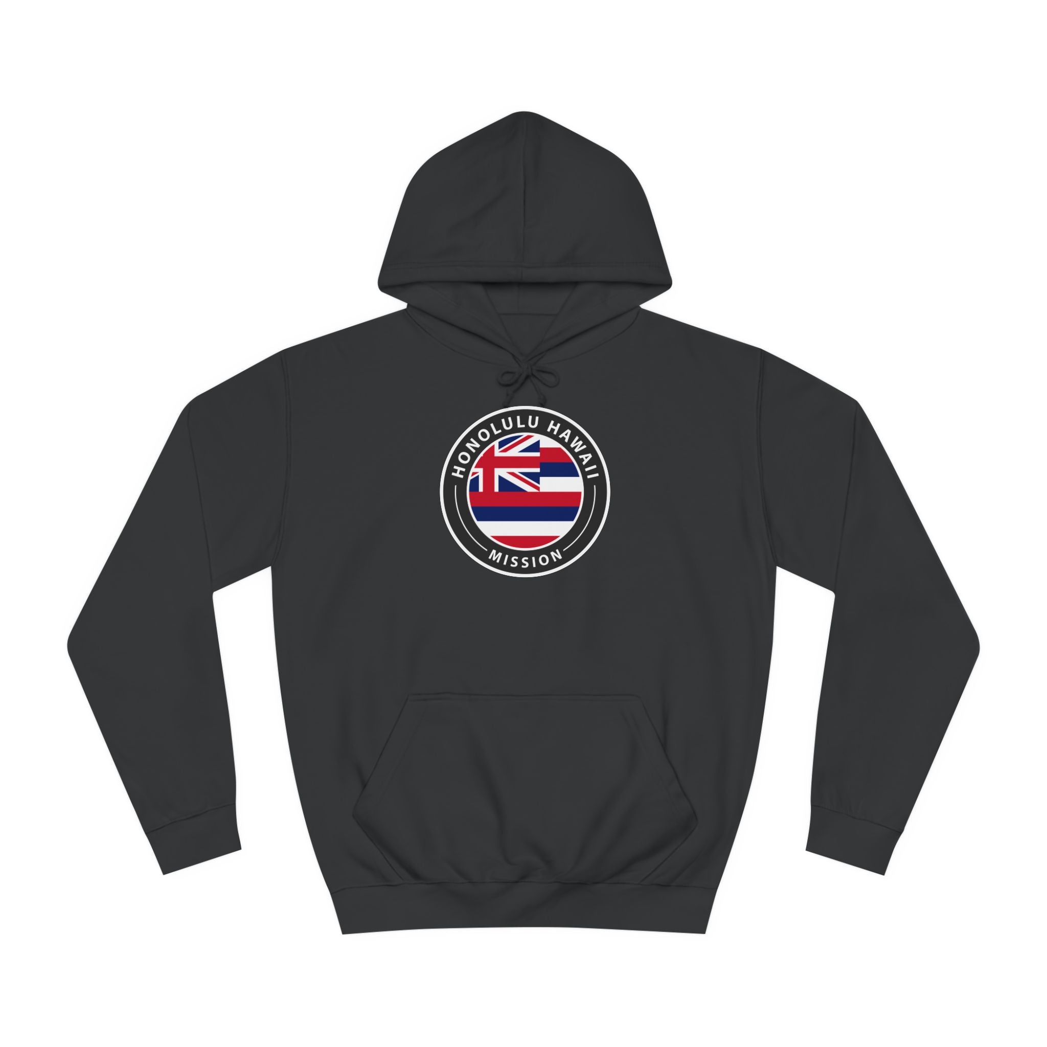 Hawaii Honolulu Mission State Flag Logo (Black Border) College Hoodie