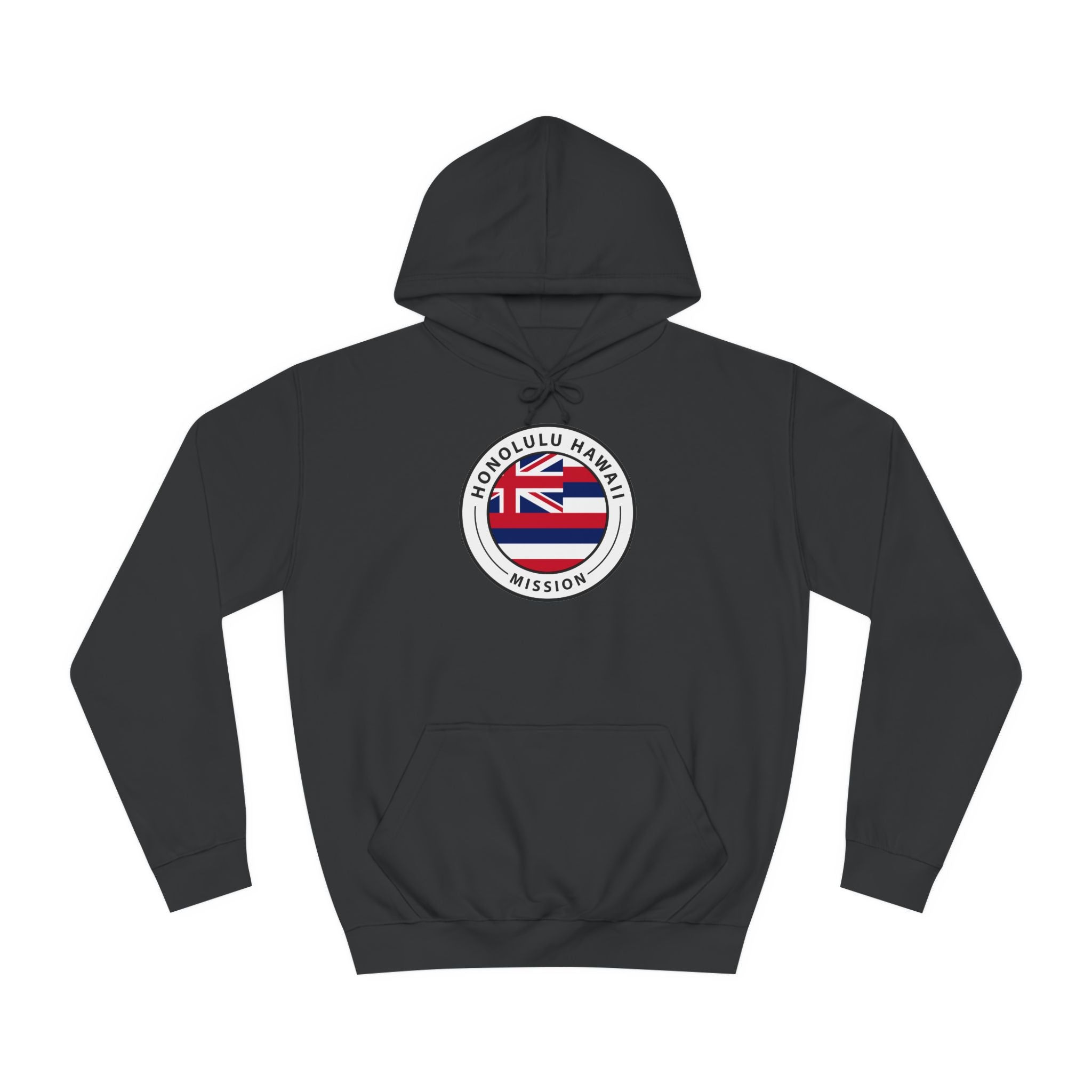 Hawaii Honolulu Mission State Flag Logo (White Border) College Hoodie