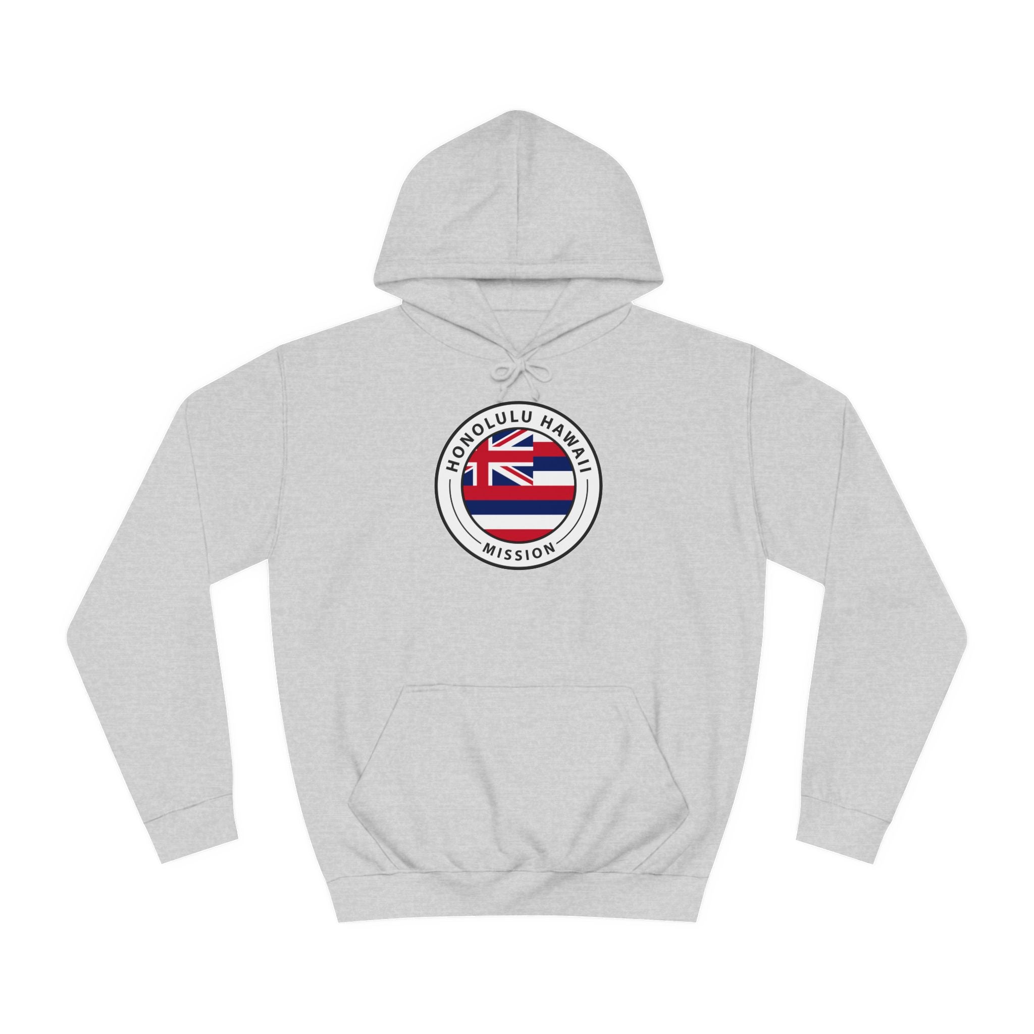 Hawaii Honolulu Mission State Flag Logo (White Border) College Hoodie