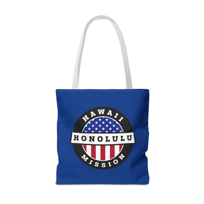 Hawaii Honolulu Mission USA Flag Logo Tote Bag White - Mission Wishlist - LDS Missionary Gift Store