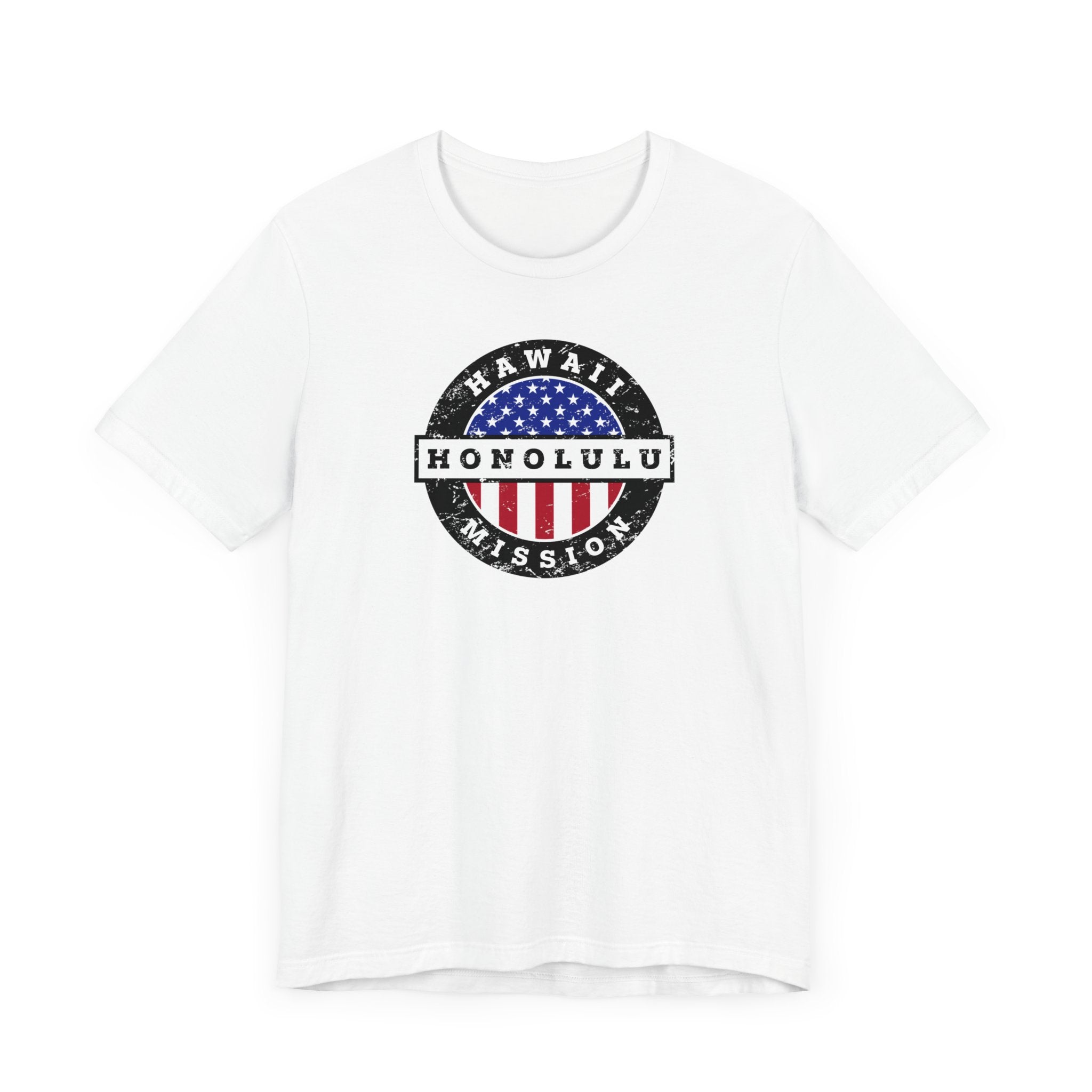Hawaii Honolulu Mission Vintage Circular USA Flag T-Shirt - Latter-Day Saint LDS Missionary Gift - Book of Mormon