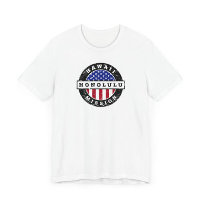 Hawaii Honolulu Mission Vintage Circular USA Flag T-Shirt - Latter-Day Saint LDS Missionary Gift - Book of Mormon
