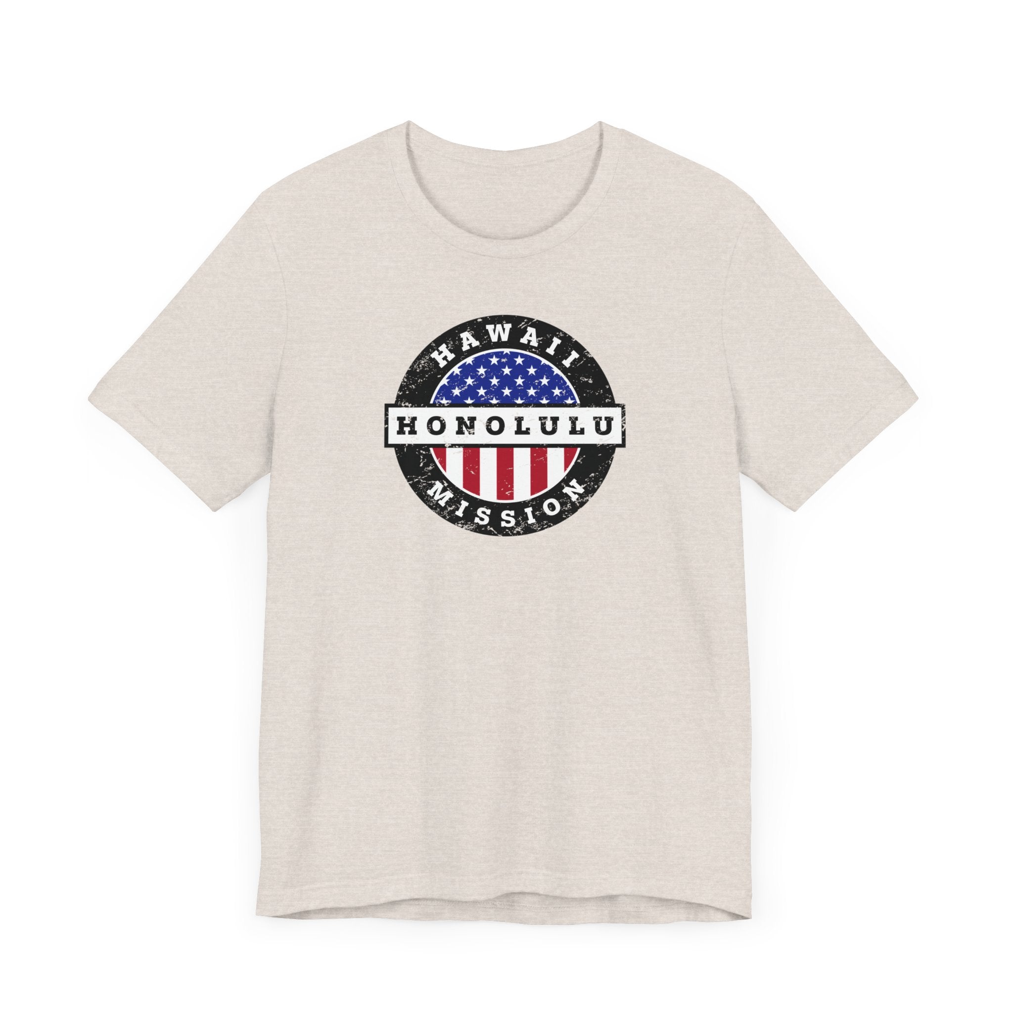 Hawaii Honolulu Mission Vintage Circular USA Flag T-Shirt - Latter-Day Saint LDS Missionary Gift - Book of Mormon