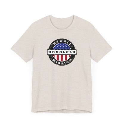 Hawaii Honolulu Mission Vintage Circular USA Flag T-Shirt - Latter-Day Saint LDS Missionary Gift - Book of Mormon