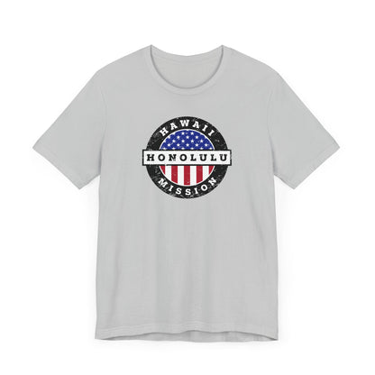 Hawaii Honolulu Mission Vintage Circular USA Flag T-Shirt - Latter-Day Saint LDS Missionary Gift - Book of Mormon