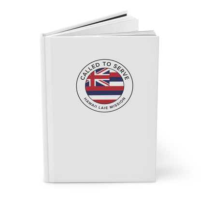 Hawaii Laie Mission Circle Flag Called to Serve White Hardcover Journal Matte - Latter-Day Saint LDS Missionary Gift - Book of Mormon