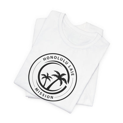 Hawaii Laie Mission Circular Monochrome Logo T-Shirt - Latter-Day Saint LDS Missionary Gift - Book of Mormon