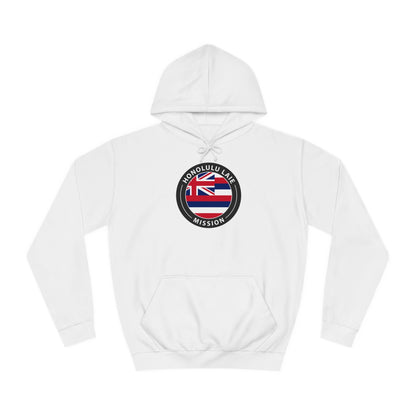 Hawaii Laie Mission State Flag Logo (Black Border) College Hoodie