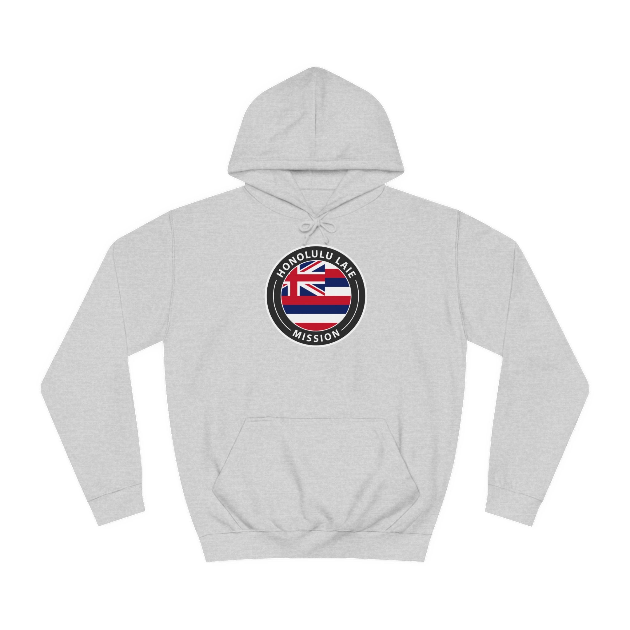 Hawaii Laie Mission State Flag Logo (Black Border) College Hoodie