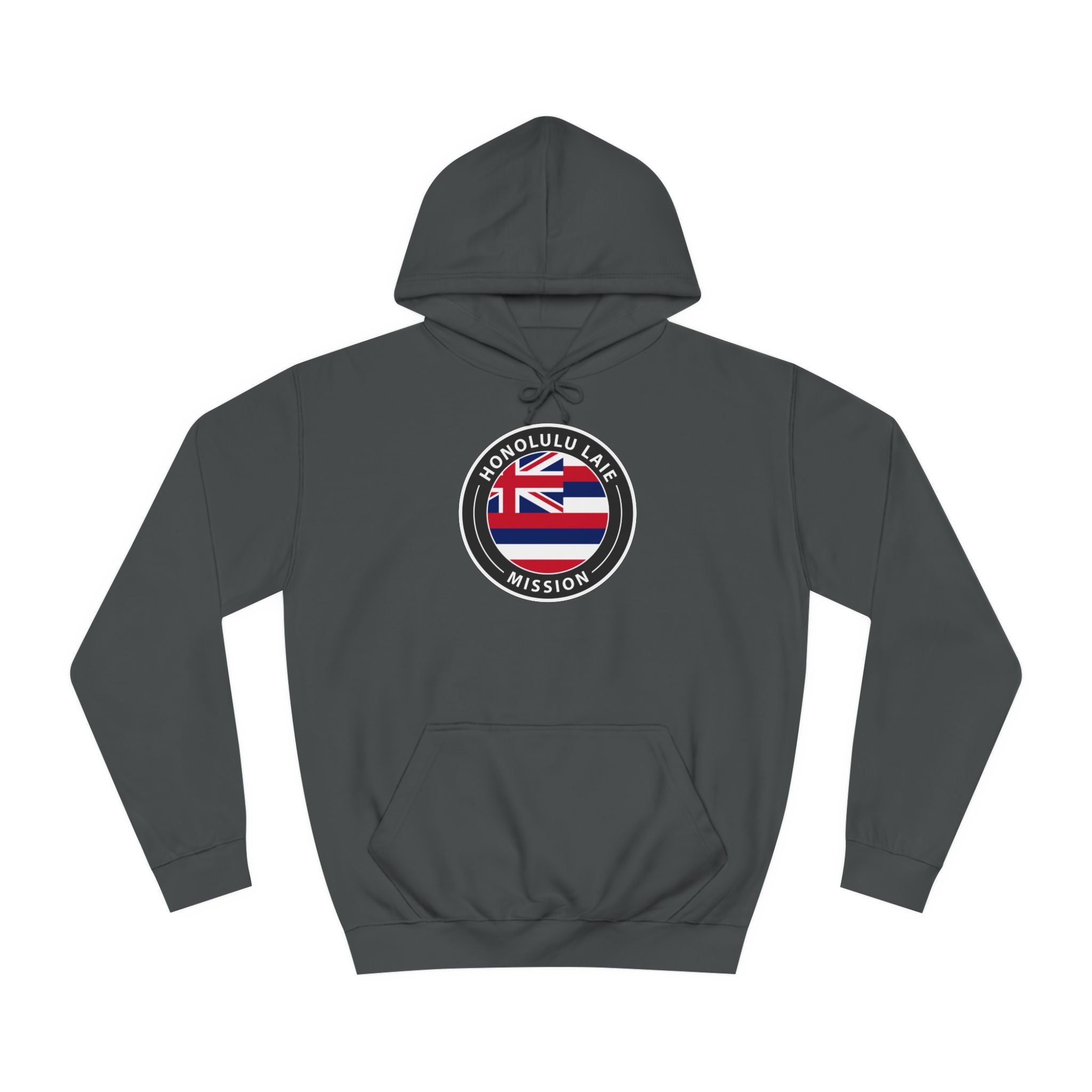 Hawaii Laie Mission State Flag Logo (Black Border) College Hoodie