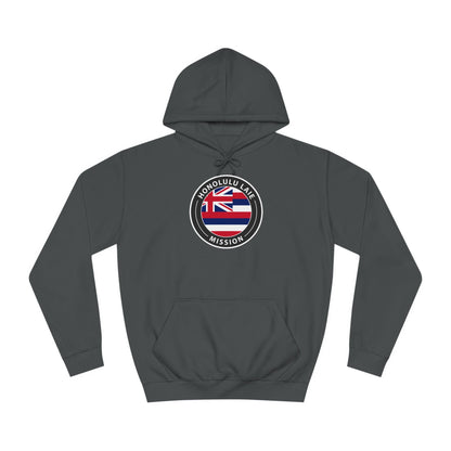 Hawaii Laie Mission State Flag Logo (Black Border) College Hoodie